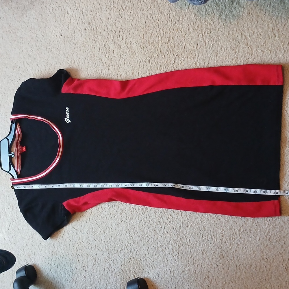 Guess Y2K Black and Red Mini Dress Womens XL - Picture 6 of 6